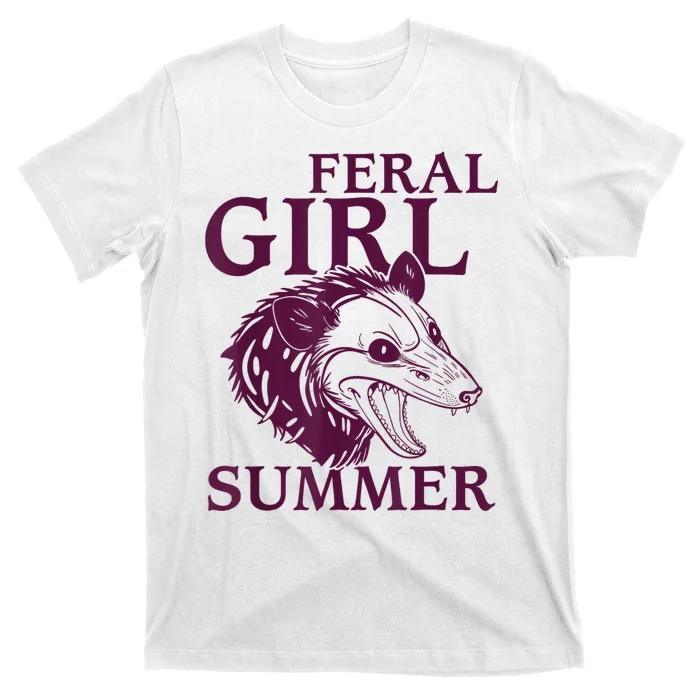 Feral Girl Summer Opossum Vintage T-Shirt