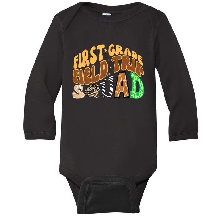 First Grade Students School Zoo Field Trip Squad Matching Baby Long Sleeve Bodysuit