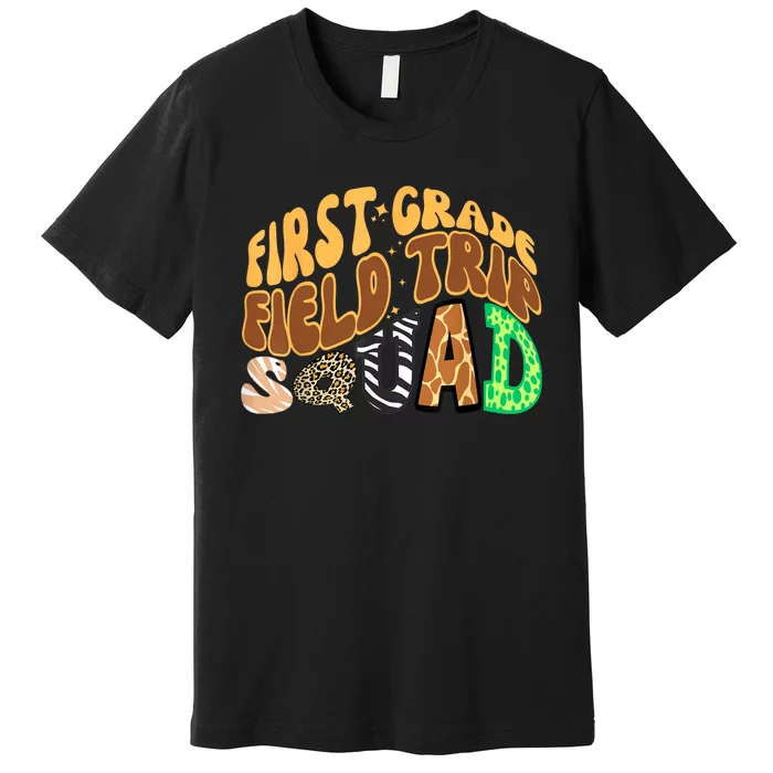 First Grade Students School Zoo Field Trip Squad Matching Premium T-Shirt