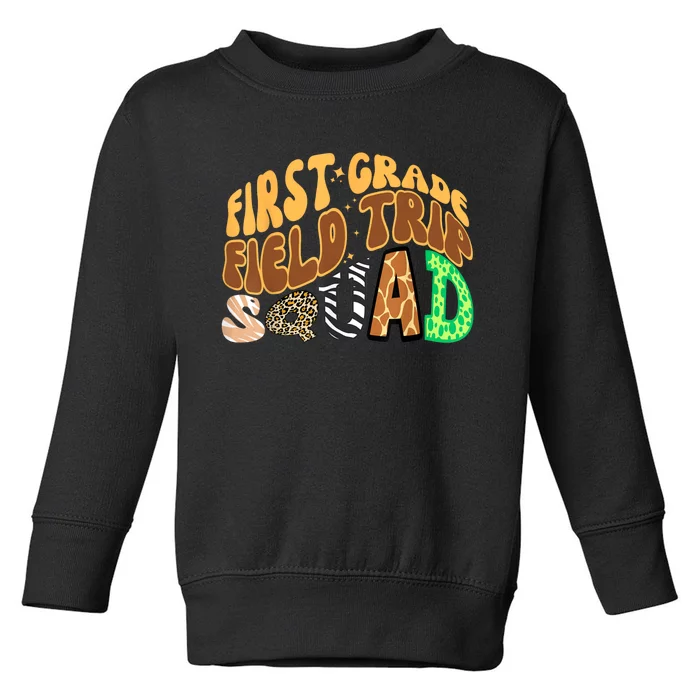 First Grade Students School Zoo Field Trip Squad Matching Toddler Sweatshirt