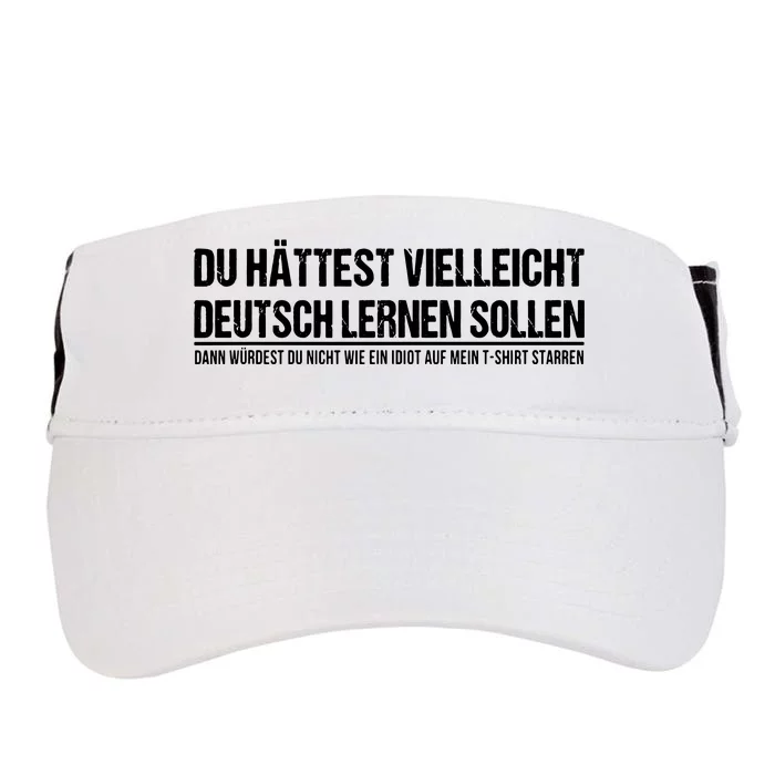 Funny German Speaker Shirts Deutschland Quote Gift Adult Drive Performance Visor