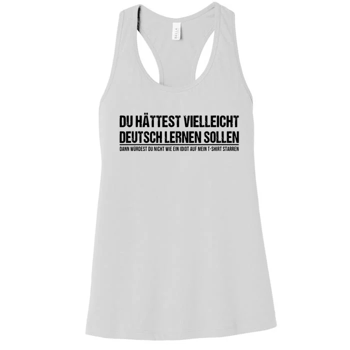 Funny German Speaker Shirts Deutschland Quote Gift Women's Racerback Tank