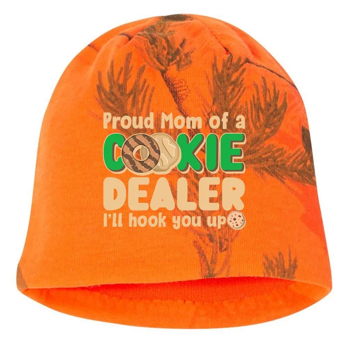 Funny Girl Scout Proud Mom Of A Cookie Dealer I'll Hook You Up Kati - Camo Knit Beanie