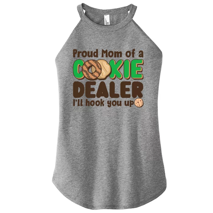 Funny Girl Scout Proud Mom Of A Cookie Dealer I'll Hook You Up Women’s Perfect Tri Rocker Tank