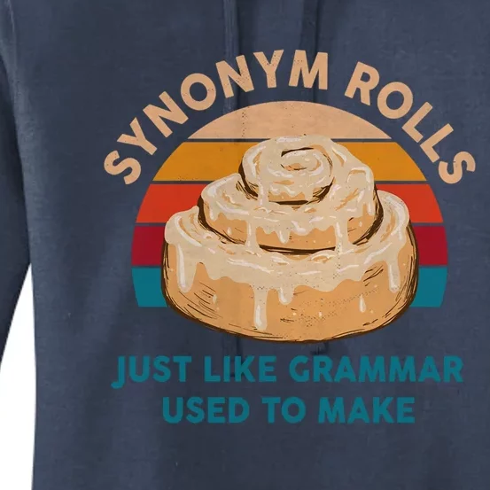 Funny Gift Synonym Rolls English Teacher Student Retro Women's Pullover Hoodie