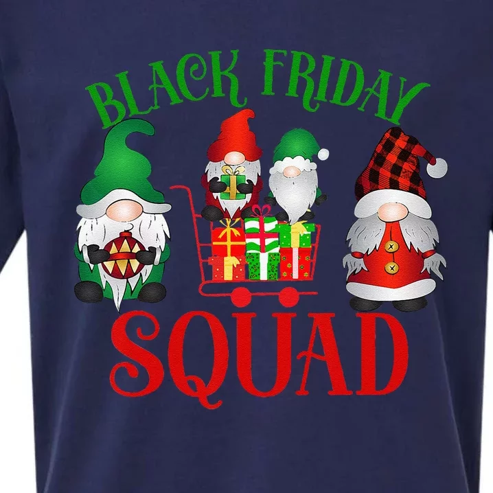 Friday Gnome Shopping Squad Black Family Christmas Gnomies Sueded Cloud Jersey T-Shirt