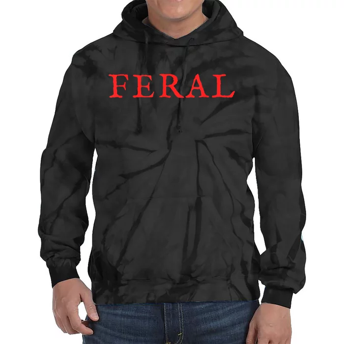 FERAL Girl Summer Rap Trap Red Paint The Town Tie Dye Hoodie