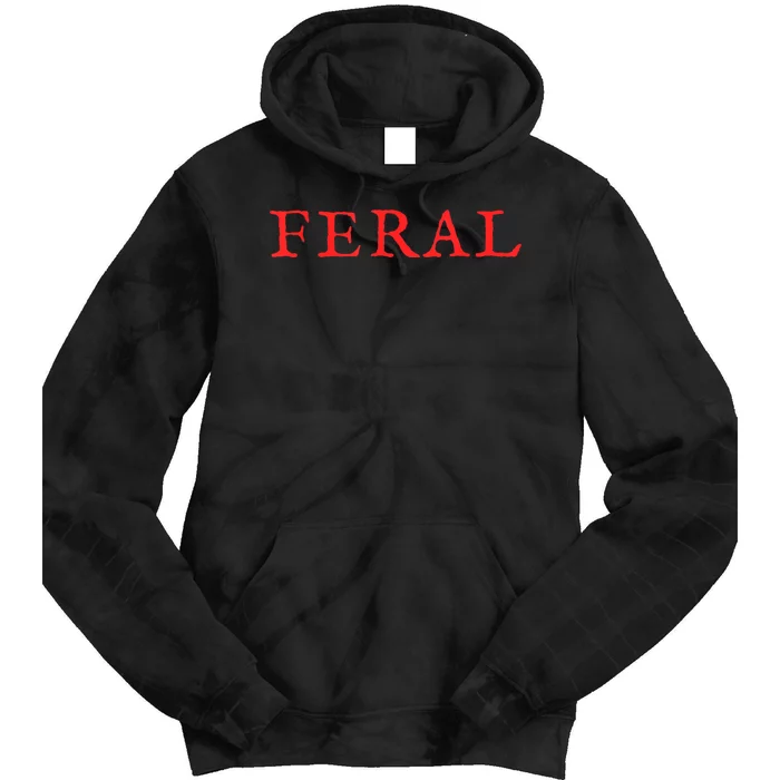 FERAL Girl Summer Rap Trap Red Paint The Town Tie Dye Hoodie