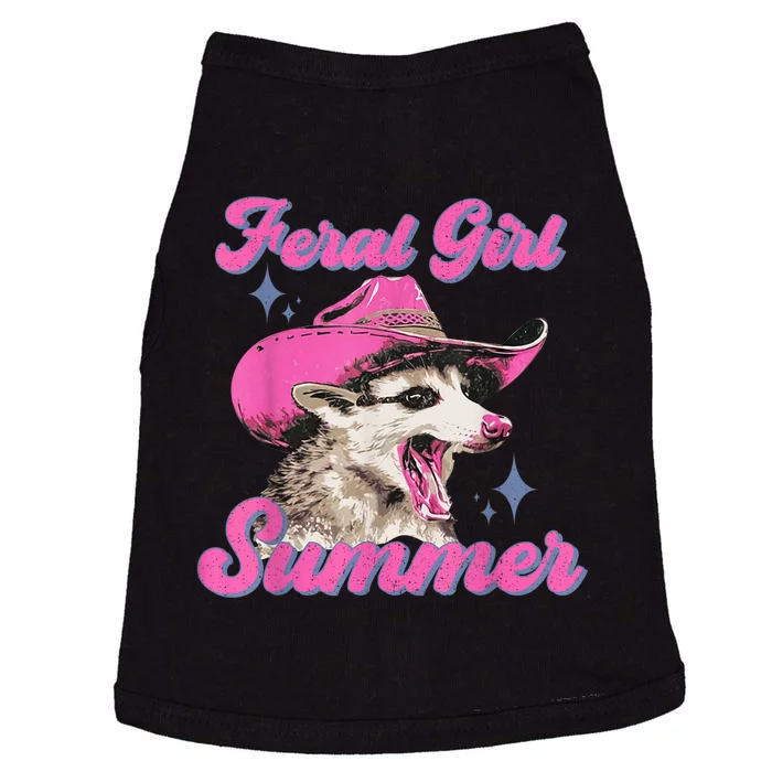 Feral Girl Summer Opossum Funny Vintage Doggie Tank