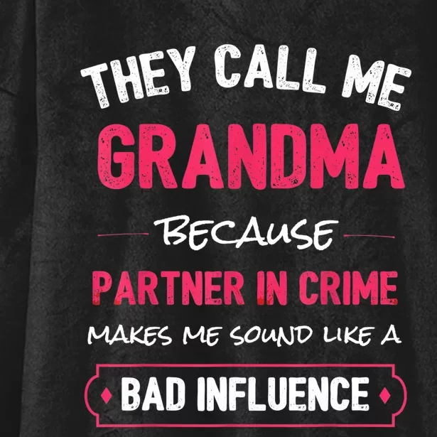 Funny Grandma Shirt, Grandma Partner In Crime Shirt TShirt Hooded Wearable Blanket