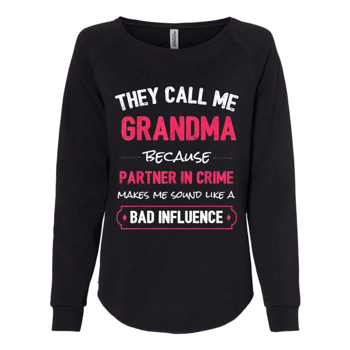 Funny Grandma Shirt, Grandma Partner In Crime Shirt TShirt Womens California Wash Sweatshirt