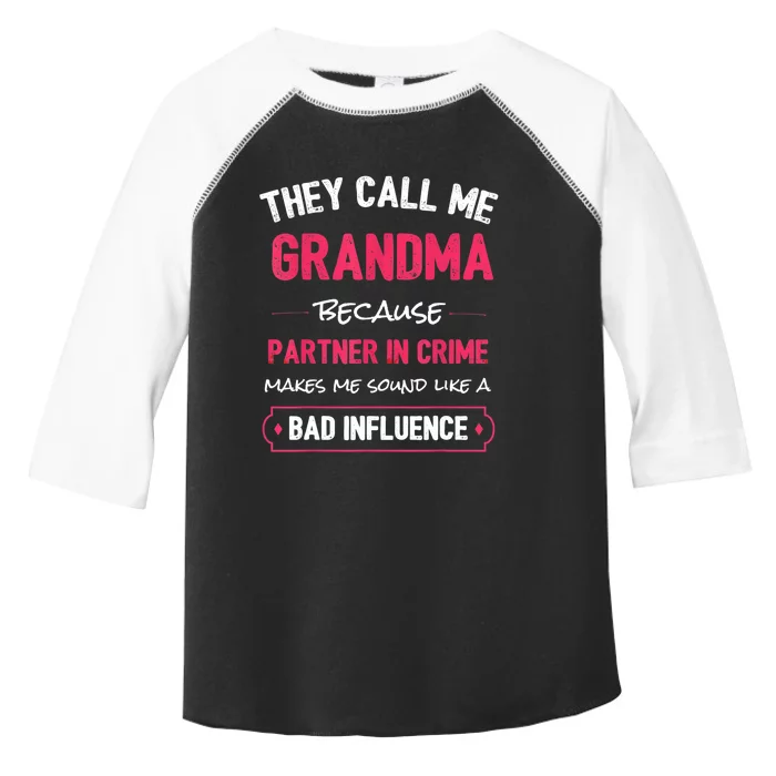 Funny Grandma Shirt, Grandma Partner In Crime Shirt TShirt Toddler Fine Jersey T-Shirt