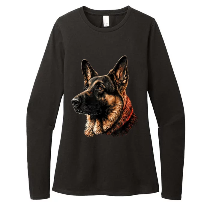 Funny German Shepherd Dog Womens CVC Long Sleeve Shirt