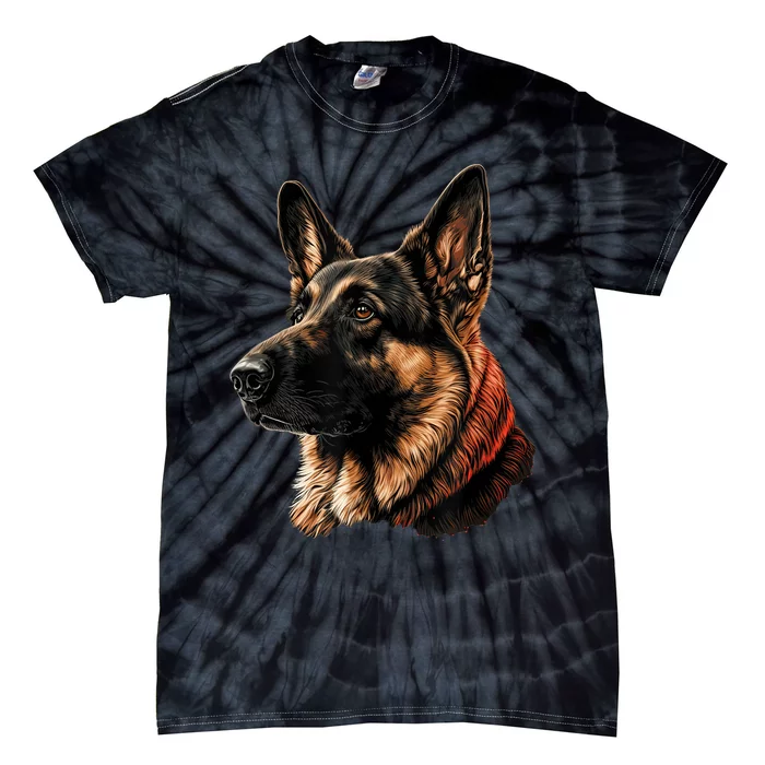 Funny German Shepherd Dog Tie-Dye T-Shirt