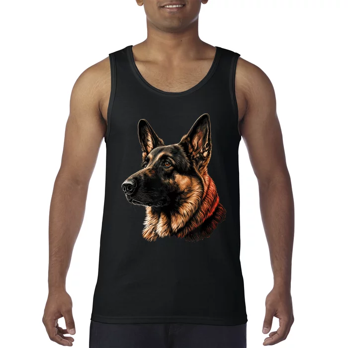 Funny German Shepherd Dog Tank Top