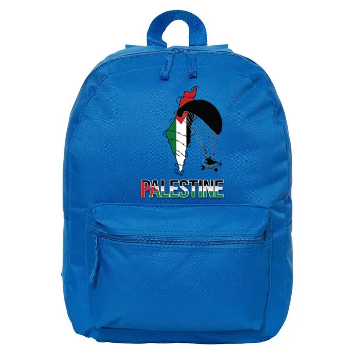 Free Gaza Support Palestine Strong Flag Love Paramotor Gift 16 in Basic Backpack