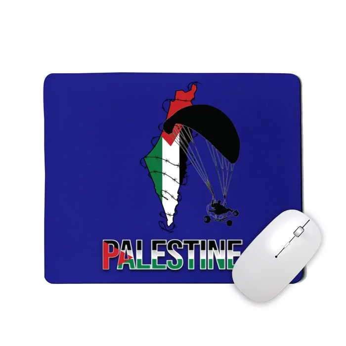 Free Gaza Support Palestine Strong Flag Love Paramotor Gift Mousepad