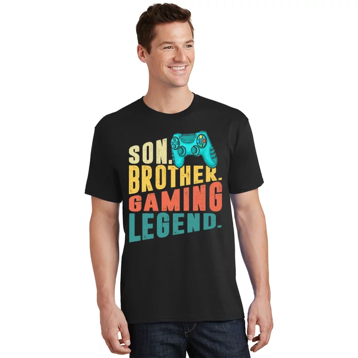 Funny Gamer Son Big Brother Gaming Legend Gift Boys Teenager T-Shirt