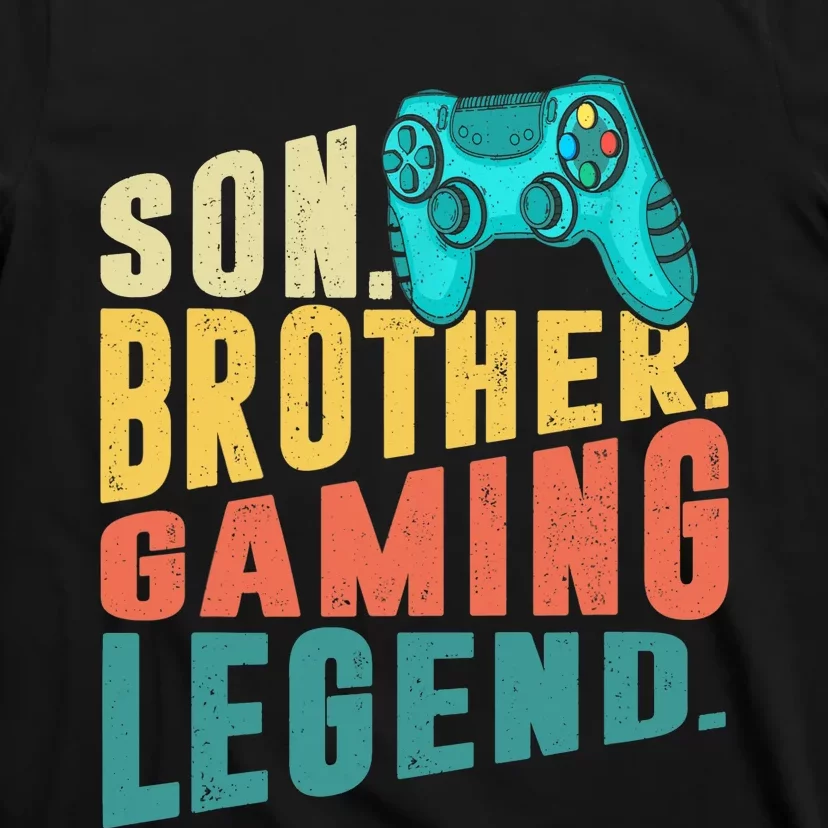 Funny Gamer Son Big Brother Gaming Legend Gift Boys Teenager T-Shirt