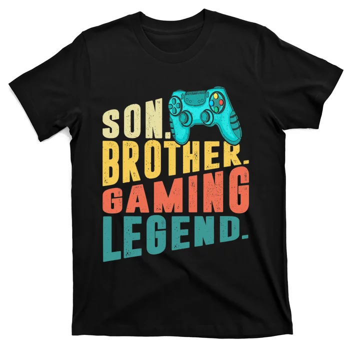 Funny Gamer Son Big Brother Gaming Legend Gift Boys Teenager T-Shirt