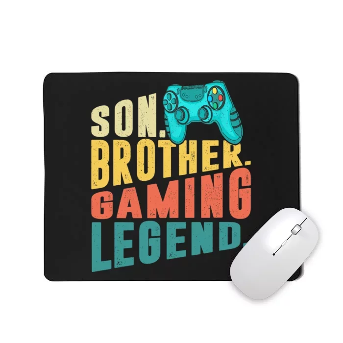 Funny Gamer Son Big Brother Gaming Legend Gift Boys Teenager Mousepad