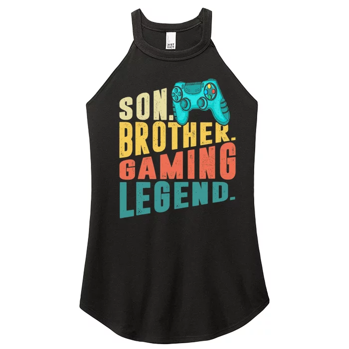 Funny Gamer Son Big Brother Gaming Legend Gift Boys Teenager Women’s Perfect Tri Rocker Tank