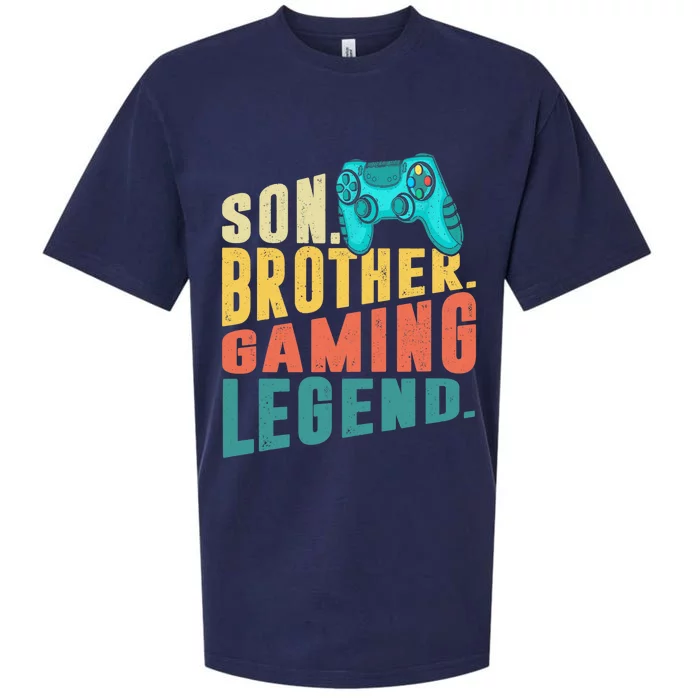 Funny Gamer Son Big Brother Gaming Legend Gift Boys Teenager Sueded Cloud Jersey T-Shirt