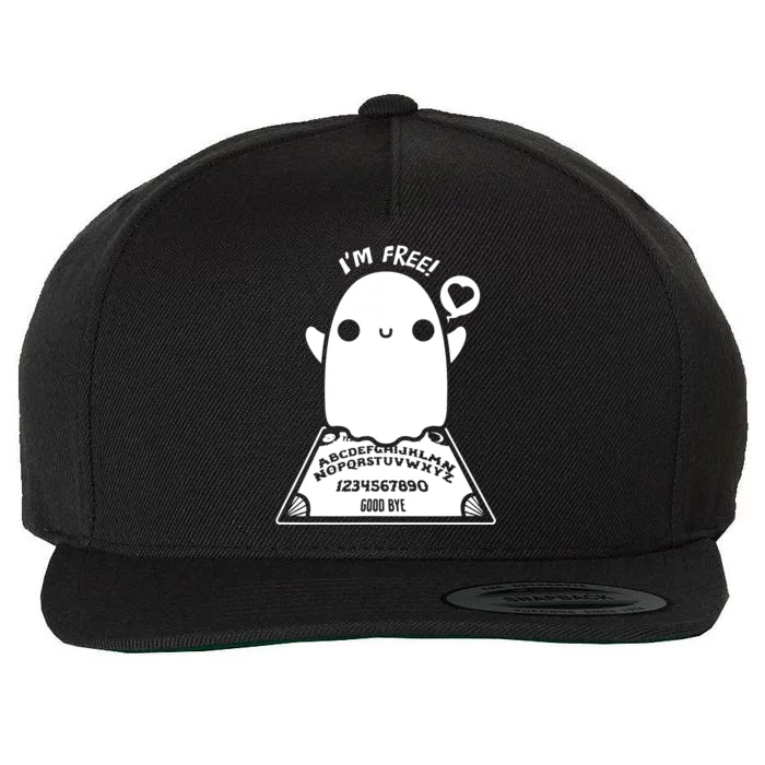 Funny Ghost Summoning Spirits Halloween Ouija Board Wool Snapback Cap