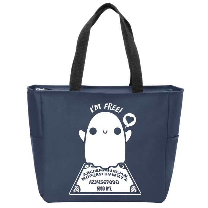 Funny Ghost Summoning Spirits Halloween Ouija Board Zip Tote Bag