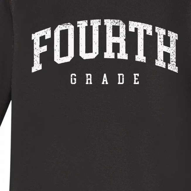 Fourth Grade Squad 4th Grade Team Retro First Day Of School Gift Baby Long Sleeve Bodysuit