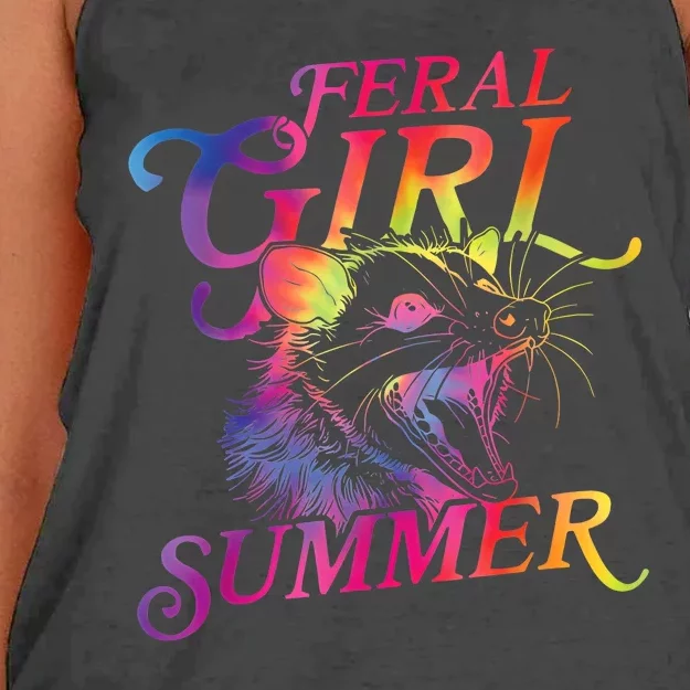 Feral Girl Summer Funny Women's Knotted Racerback Tank