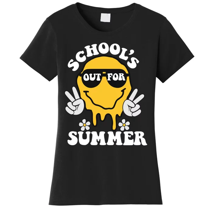 Funny Groovy Schools Out For Summer Graduation Teacher Women's T-Shirt