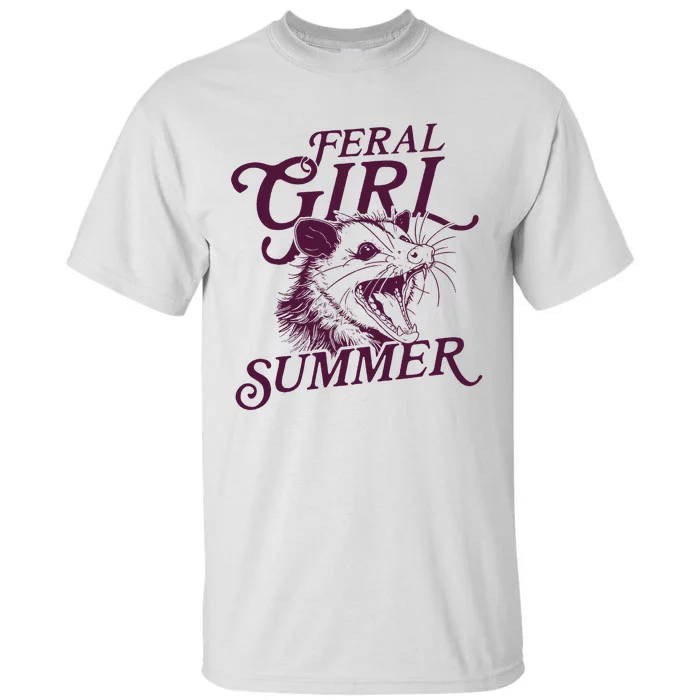 Feral Girl Summer Opossum Vintage Tall T-Shirt