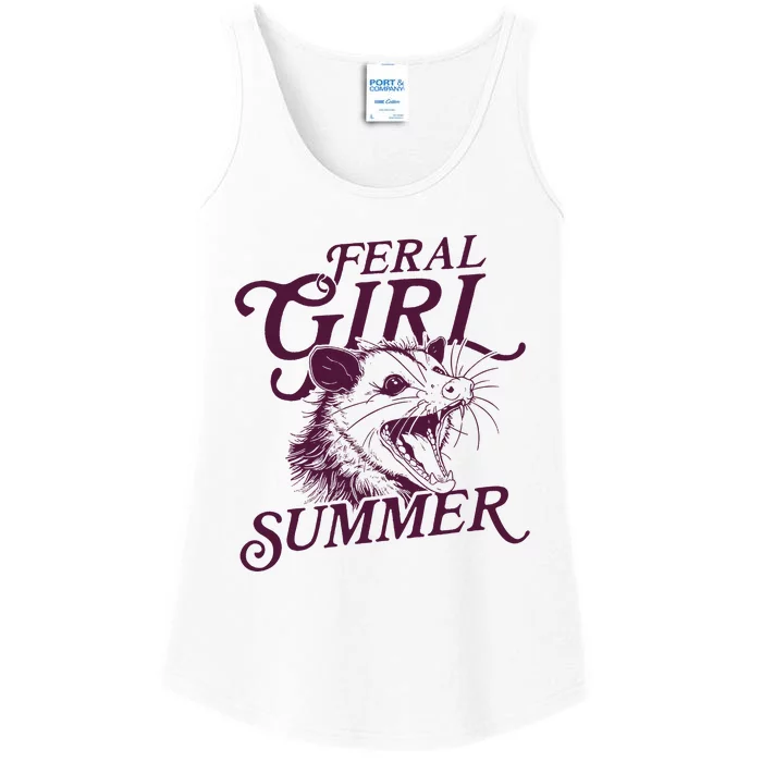 Feral Girl Summer Opossum Vintage Ladies Essential Tank