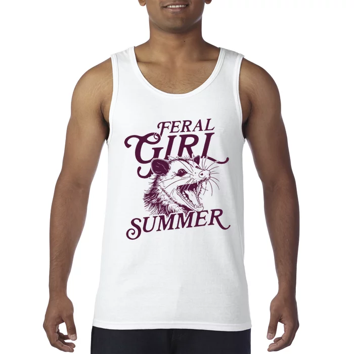 Feral Girl Summer Opossum Vintage Tank Top