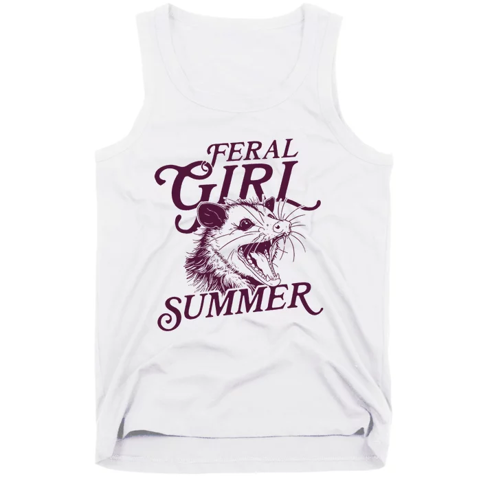 Feral Girl Summer Opossum Vintage Tank Top