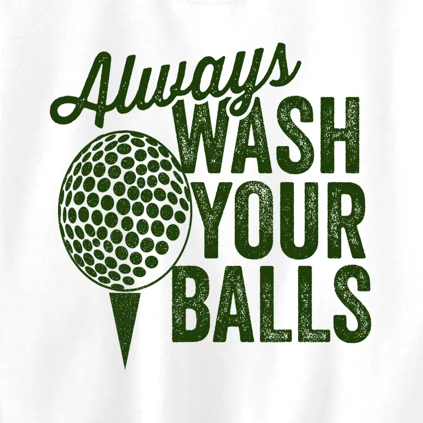 Funny Golf Shirt Always Wash Your Balls Golfing Fathers Day Kids