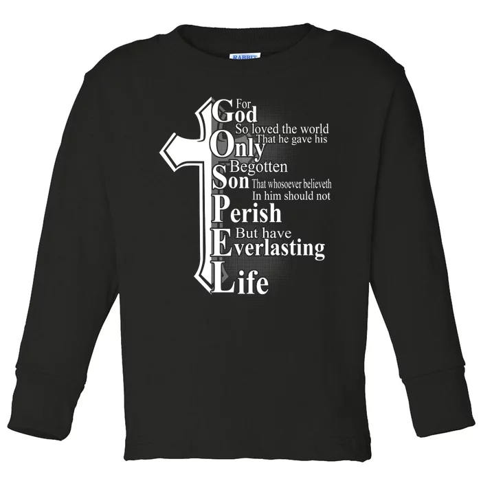 For God So Loved The World That He Gave Toddler Long Sleeve Shirt