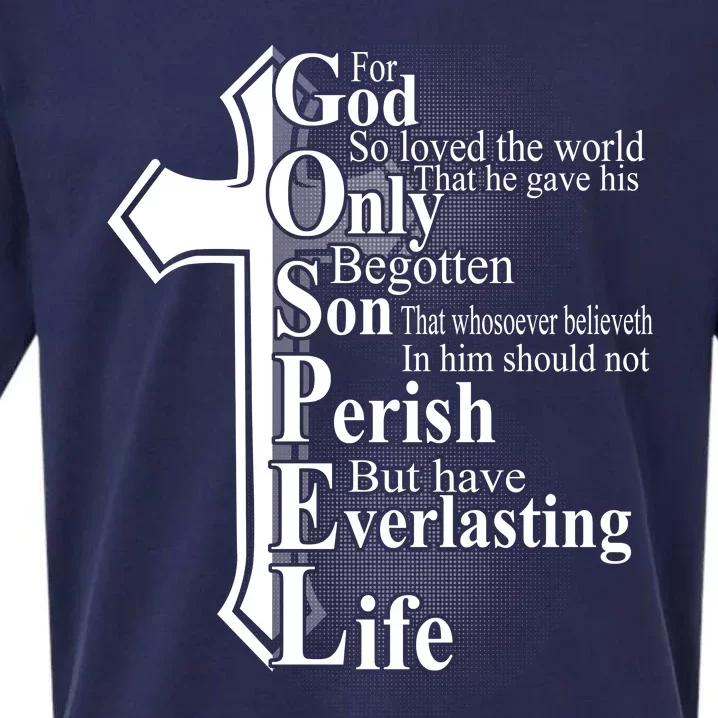 For God So Loved The World That He Gave Sueded Cloud Jersey T-Shirt