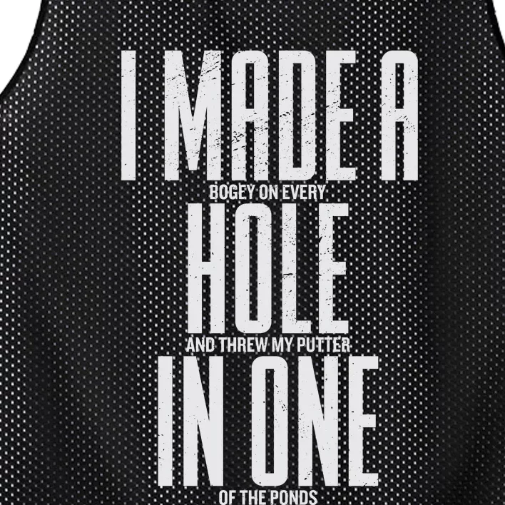 Funny Golf Shirts For Men Women Hole In One Golf Mesh Reversible Basketball Jersey Tank