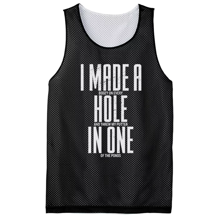 Funny Golf Shirts For Men Women Hole In One Golf Mesh Reversible Basketball Jersey Tank