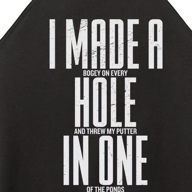 Funny Golf Shirts For Men Women Hole In One Golf Women’s Perfect Tri Rocker Tank