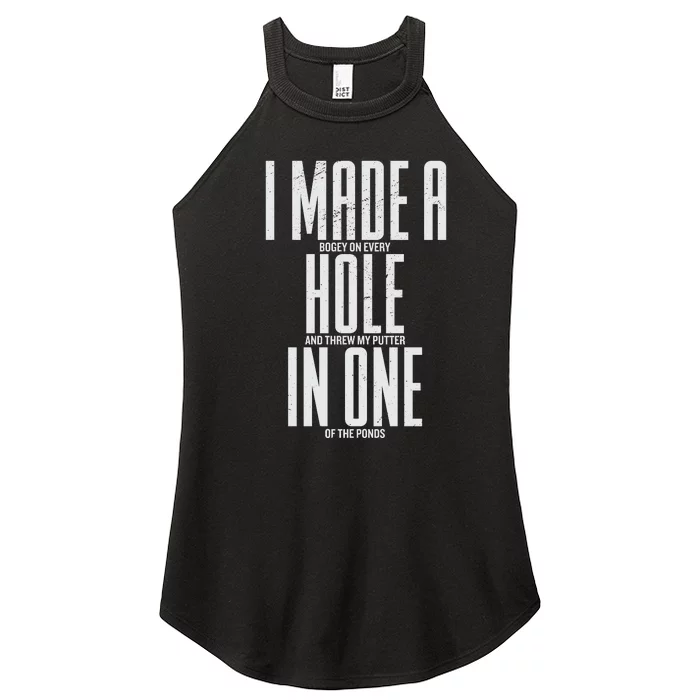 Funny Golf Shirts For Men Women Hole In One Golf Women’s Perfect Tri Rocker Tank