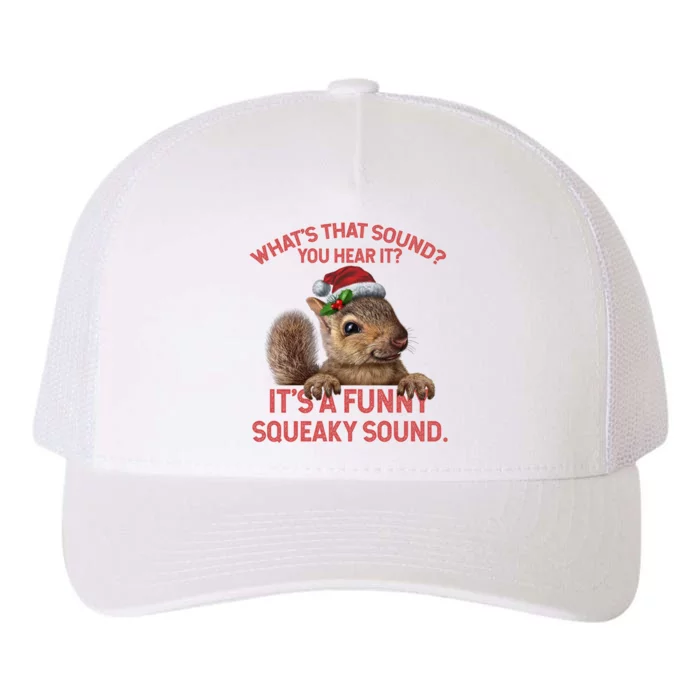 Funny Gift Squeaky Sound Christmas Squirrel Yupoong Adult 5-Panel Trucker Hat