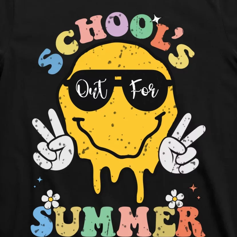 Funny Groovy Schools Out For Summer Graduation Teacher T-Shirt