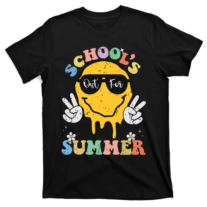 Funny Groovy Schools Out For Summer Graduation Teacher T-Shirt