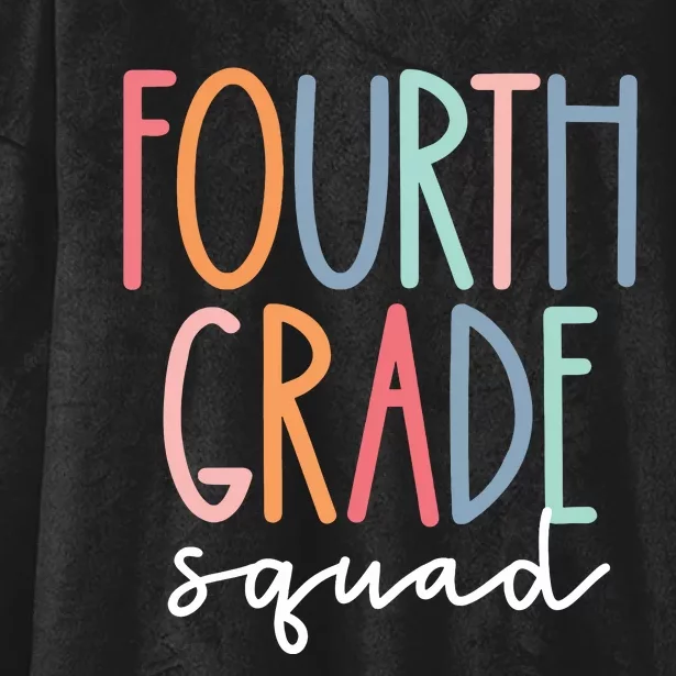 Fourth Grade Squad 4th Teacher Crew Back To School Team Hooded Wearable Blanket