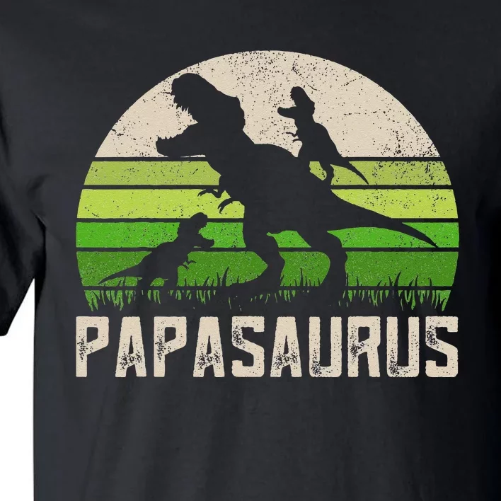 Funny Grandpa S Papasaurus Dinosaur 2 Kids Fathers Day Tall T-Shirt