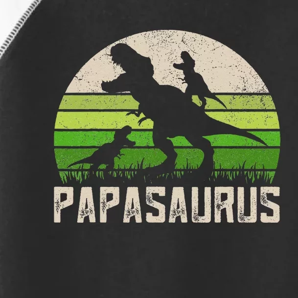 Funny Grandpa S Papasaurus Dinosaur 2 Kids Fathers Day Toddler Fine Jersey T-Shirt