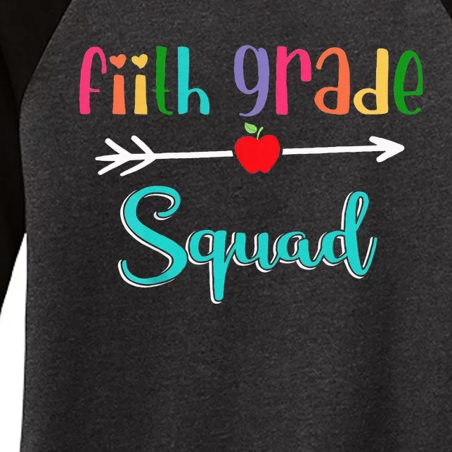 Fifth Grade School Squad Teacher Back To School 5th Grade Women's Tri-Blend 3/4-Sleeve Raglan Shirt